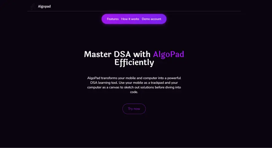algopad homepage