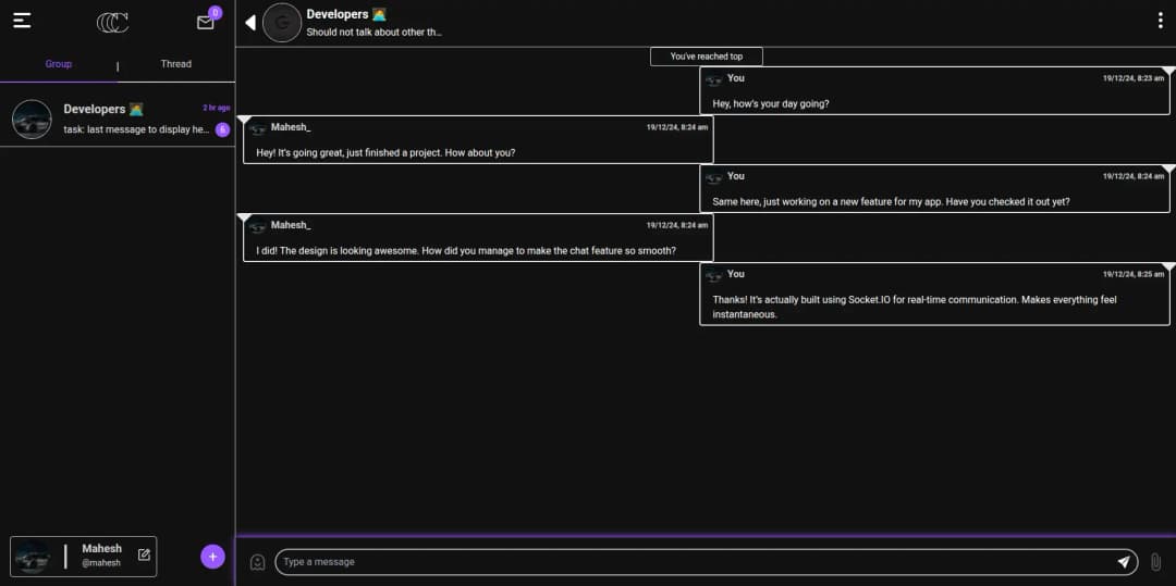 circlechat chat page