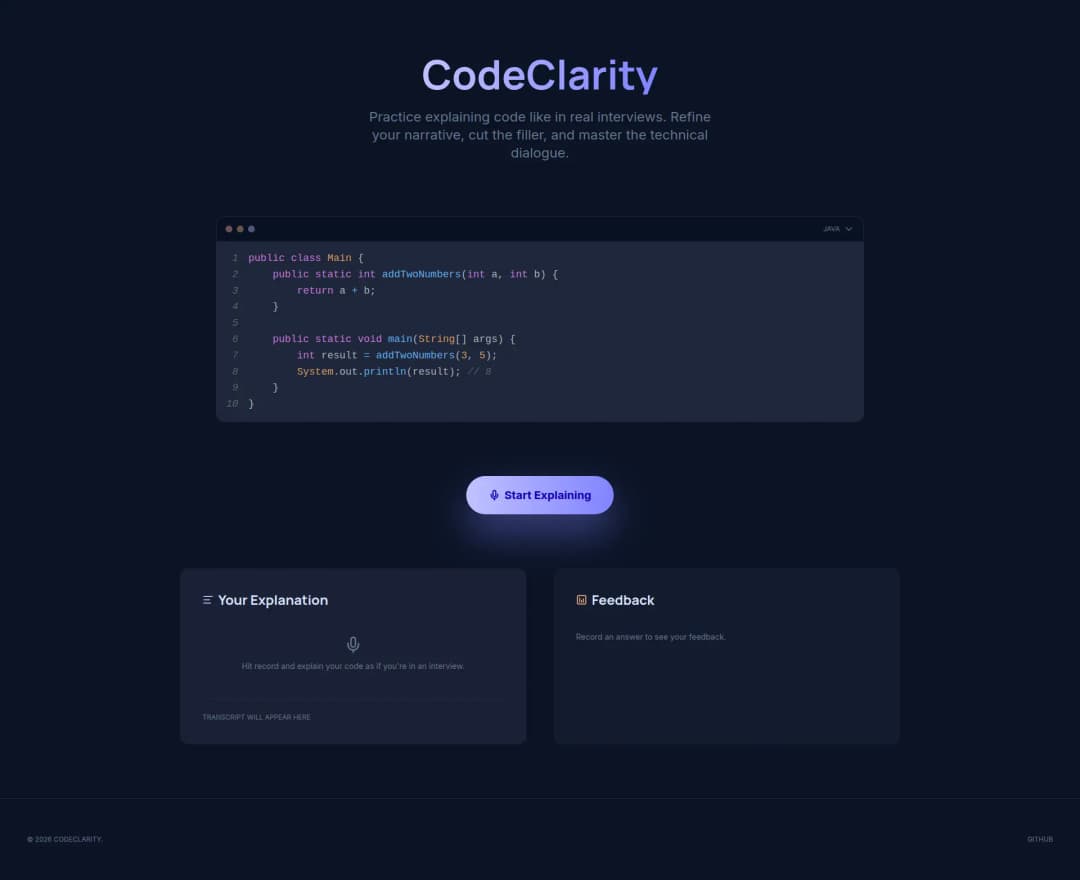 codeclarity homepage